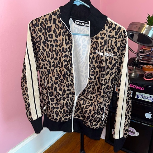 🐆AUTHENTIC PALM ANGELS ZIP-UP JACKET • LIKE NEW 🐆 Mens XS • UNISEX - Picture 2 of 6